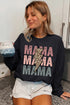 Black Leopard Lightning MAMA Graphic Pullover Sweatshirt